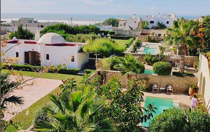 Jardin du riad Sidi Kaouki boxe and surf
